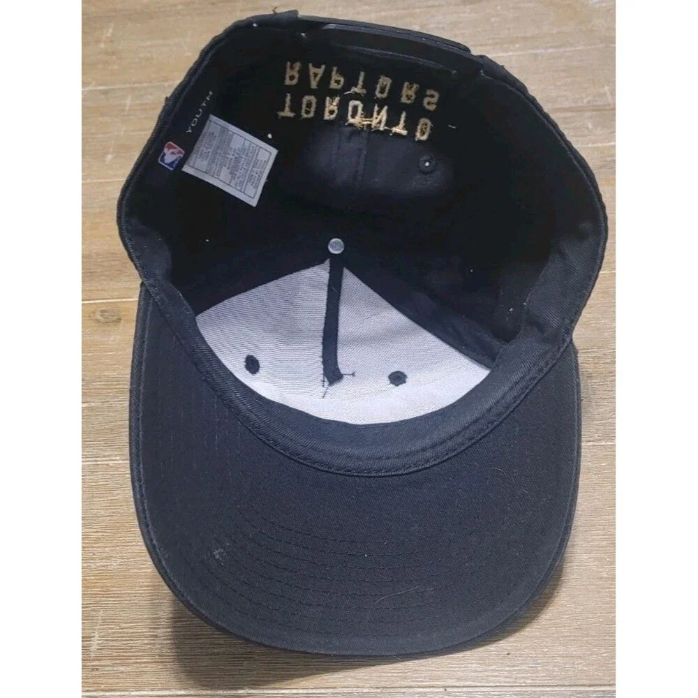 Toronto Raptors Black & Gold Claw Logo NBA Youth Cap Hat Snapback Basketball